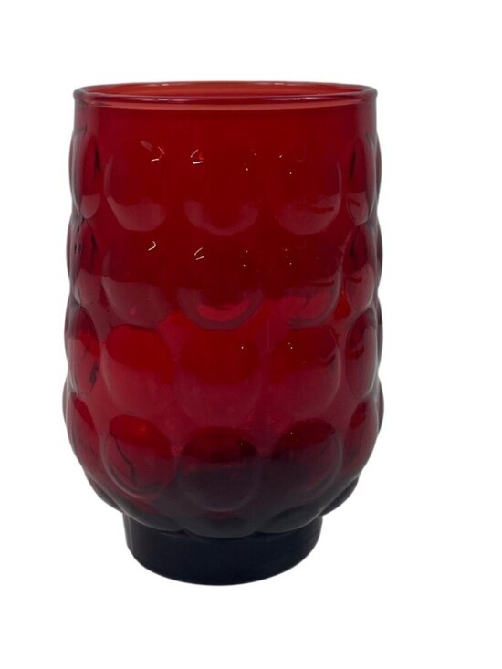 Anchor Hocking Other - Anchor Hocking Royal Ruby Red Bubble Pattern Glass Tumbler 10 oz